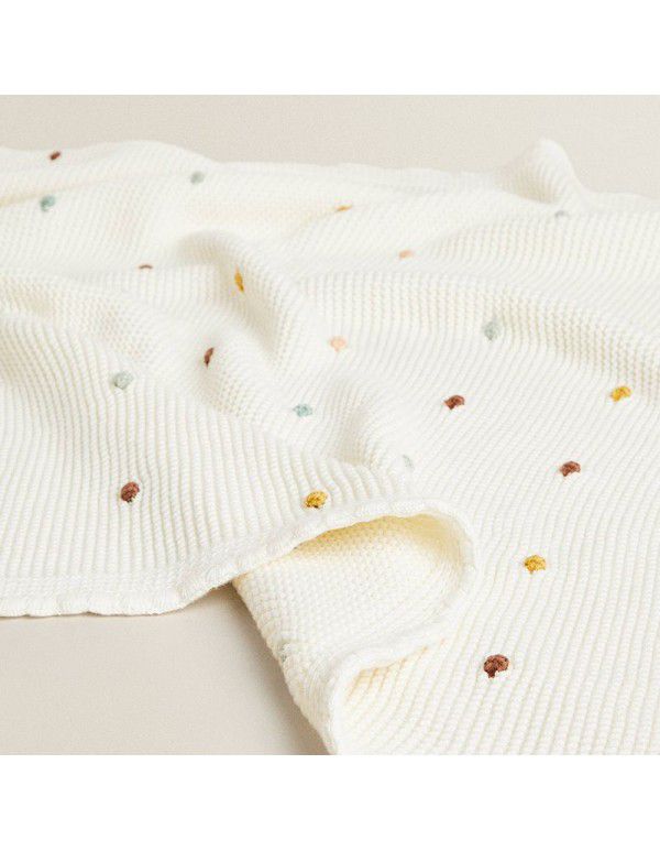 Za * rahome same cotton hook edge nap air conditioning blanket for small people simple household photo sofa knitted blanket