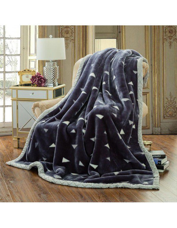 New thickened raschel blanket manufacturer cover blanket winter super soft double-layer wedding blanket Farai velvet group purchase wholesale