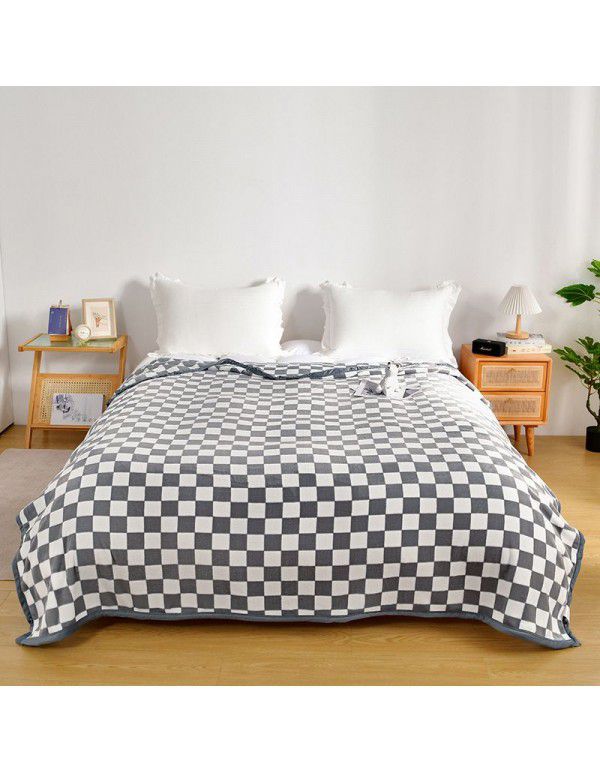 Thickened milk wool blanket 400g autumn and winter afternoon nap blanket Farai wool blanket single double wool bed sheet