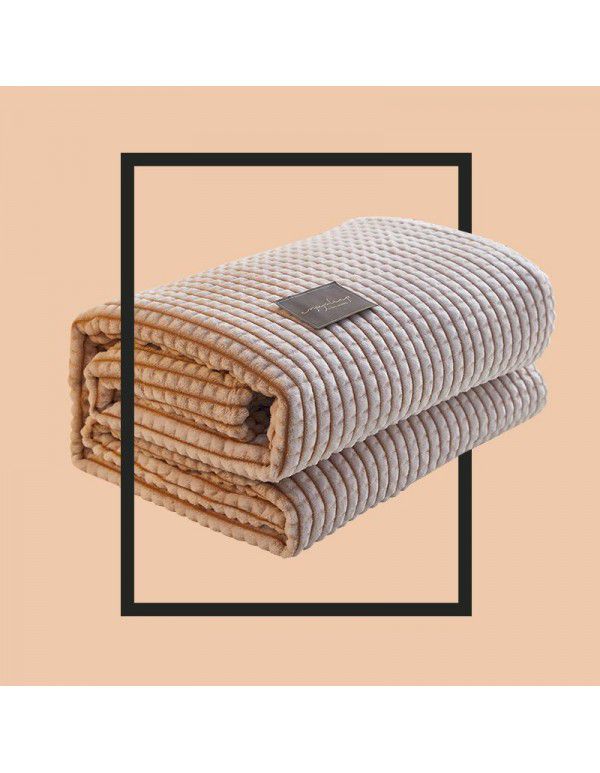 Four seasons blanket thickened milk wool blanket coral wool bed sheet student dormitory car nap office blanket wholesale