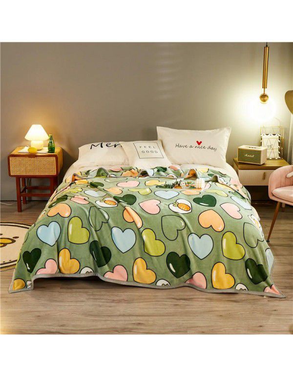 Gift Blanket Milk Blanket Coral Blanket Flannel Blanket Marten Blanket Thick Casual Blanket Bed Blanket Lamb Blanket