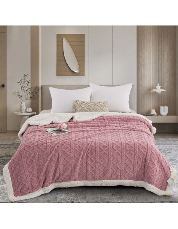 Tafurong blanket Double layer thickened jacquard cashmere blanket Children's blanket Nap blanket 2022 new spot wholesale
