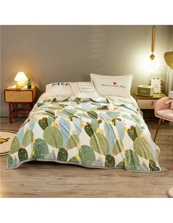 Gift Blanket Milk Blanket Coral Blanket Flannel Blanket Marten Blanket Thick Casual Blanket Bed Blanket Lamb Blanket
