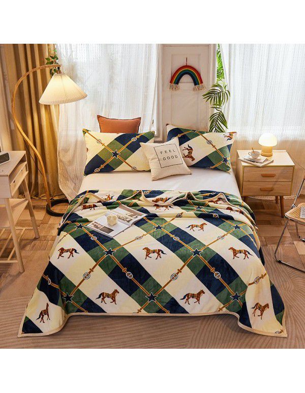 Gift Blanket Milk Blanket Coral Blanket Flannel Blanket Marten Blanket Thick Casual Blanket Bed Blanket Lamb Blanket