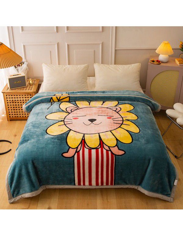 New thickened raschel blanket manufacturer cover blanket winter super soft double-layer wedding blanket Farai velvet group purchase wholesale
