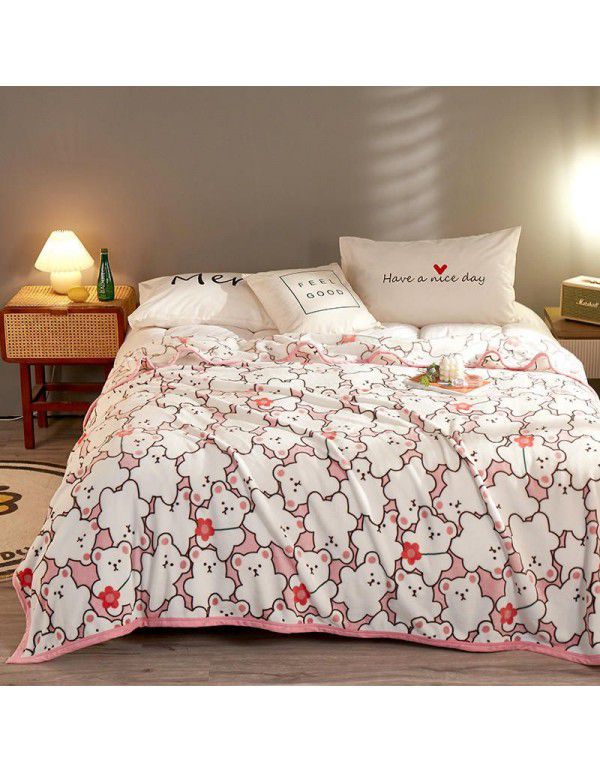 Gift Blanket Milk Blanket Coral Blanket Flannel Blanket Marten Blanket Thick Casual Blanket Bed Blanket Lamb Blanket