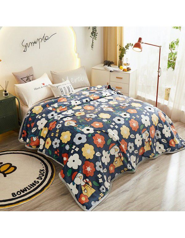 Gift Blanket Milk Blanket Coral Blanket Flannel Blanket Marten Blanket Thick Casual Blanket Bed Blanket Lamb Blanket