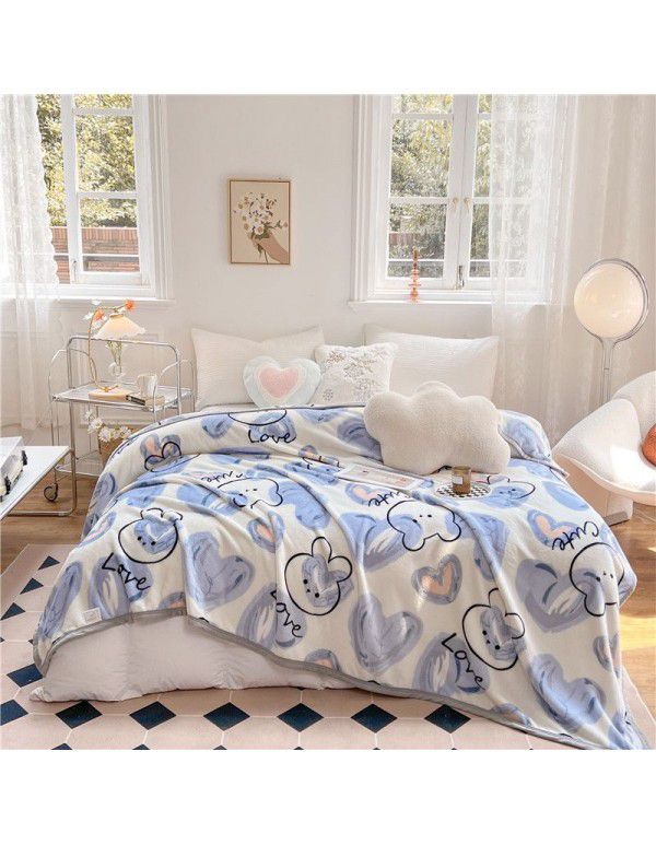 Gift Blanket Milk Blanket Coral Blanket Flannel Blanket Marten Blanket Thick Casual Blanket Bed Blanket Lamb Blanket