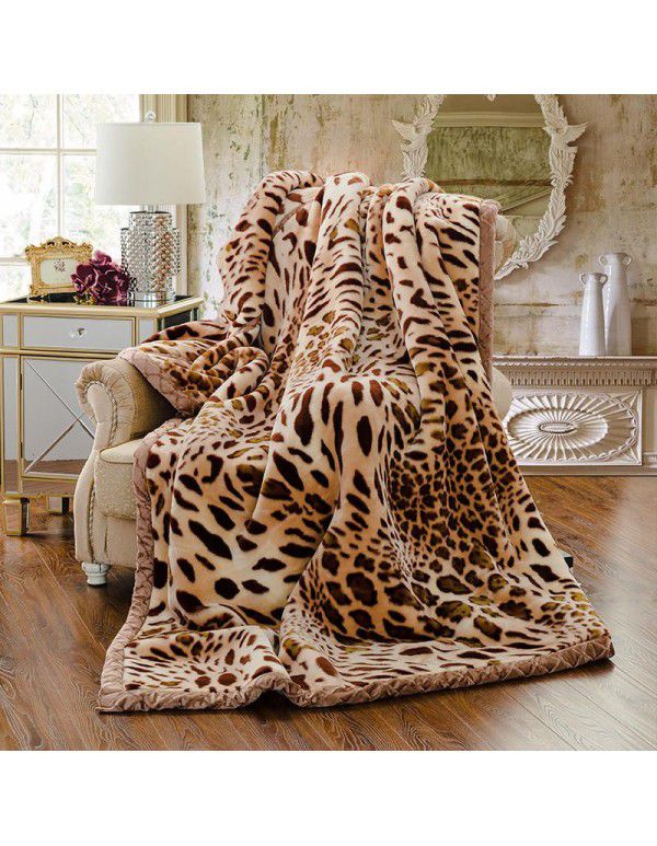 New thickened raschel blanket manufacturer cover blanket winter super soft double-layer wedding blanket Farai velvet group purchase wholesale
