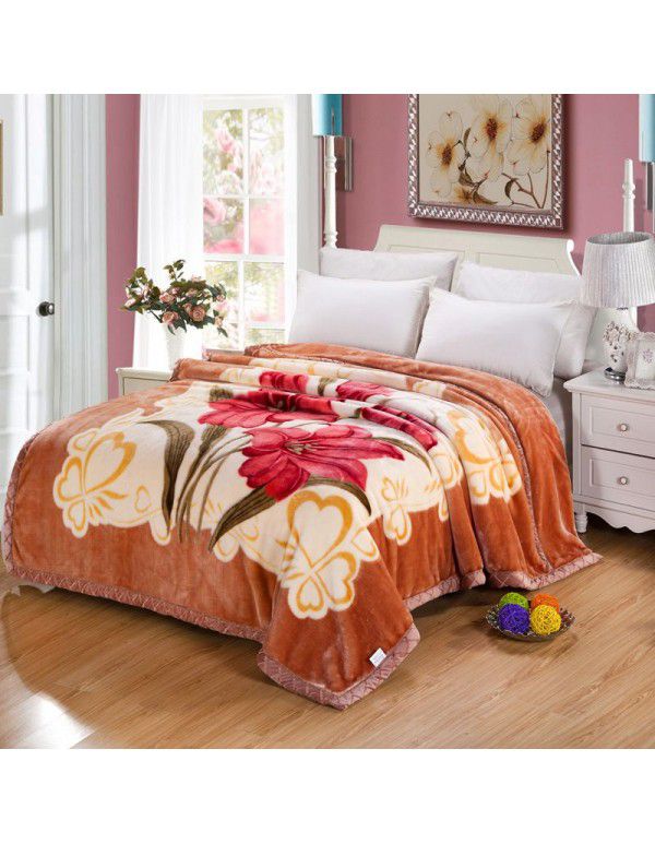 Thickened Raschel blanket Double layer super soft warm blanket Wedding red gift blanket blanket blanket blanket blanket quilt wholesale