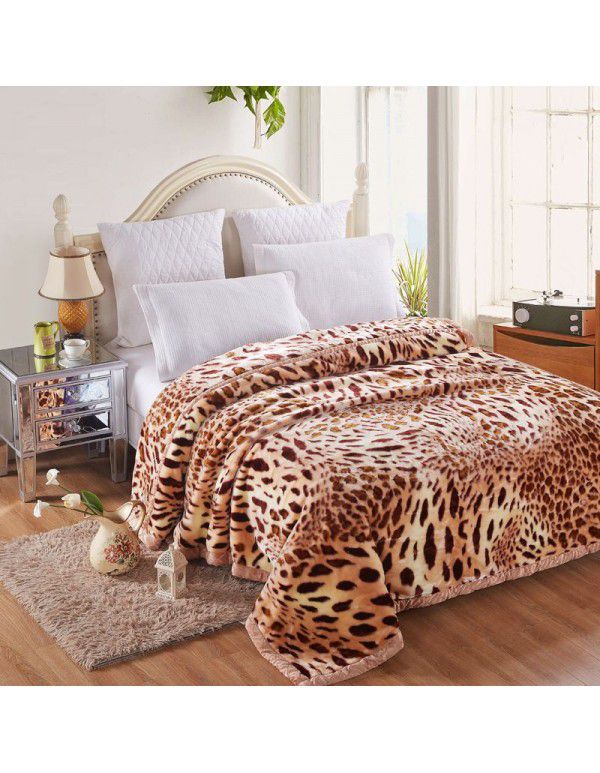 Raschel blanket double layer thickened single and double person cloud blanket in autumn and winter coral velvet flannel quilt double-sided flannel blanket