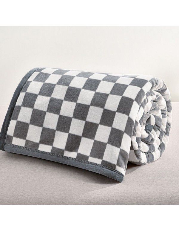 Thickened milk wool blanket 400g autumn and winter afternoon nap blanket Farai wool blanket single double wool bed sheet