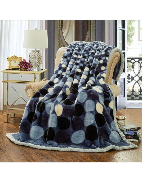 New thickened raschel blanket manufacturer cover blanket winter super soft double-layer wedding blanket Farai velvet group purchase wholesale