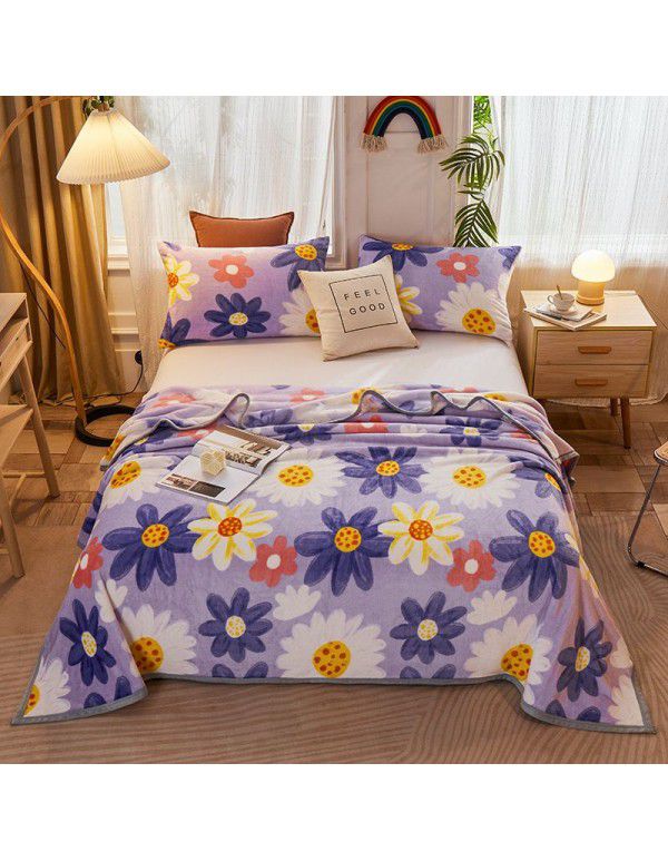 Gift Blanket Milk Blanket Coral Blanket Flannel Blanket Marten Blanket Thick Casual Blanket Bed Blanket Lamb Blanket