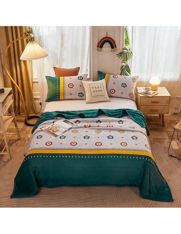 Gift Blanket Milk Blanket Coral Blanket Flannel Blanket Marten Blanket Thick Casual Blanket Bed Blanket Lamb Blanket