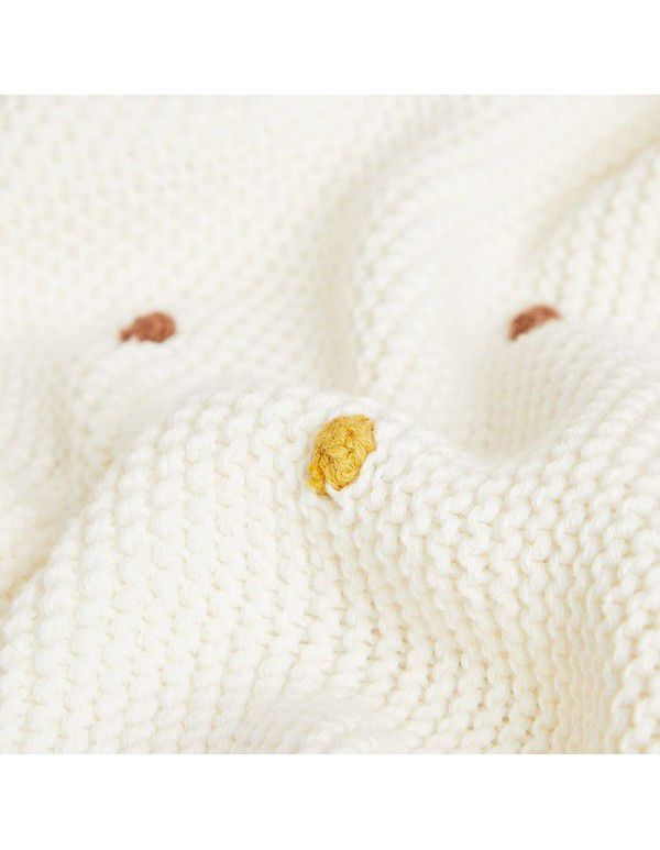 Za * rahome same cotton hook edge nap air conditioning blanket for small people simple household photo sofa knitted blanket