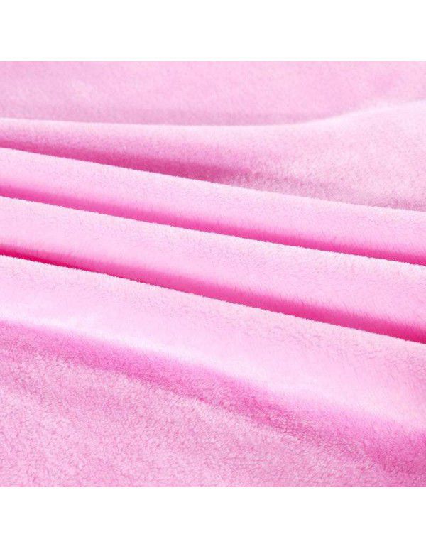 Nap blanket flannel solid color blanket blanket nap air conditioning blanket foreign trade tail cargo clearance disposal bedding