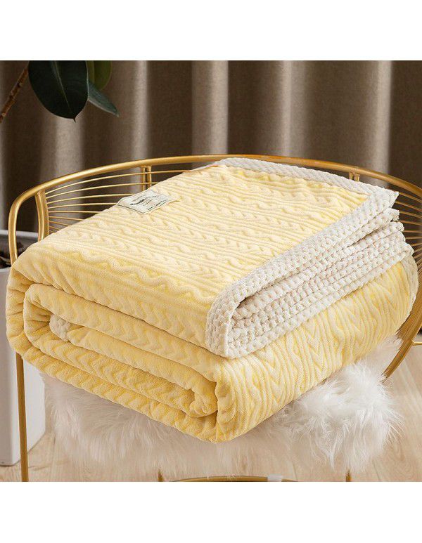 Blanket, single shawl, small blanket, dormitory, female student office, siesta, winter, thickened bed
