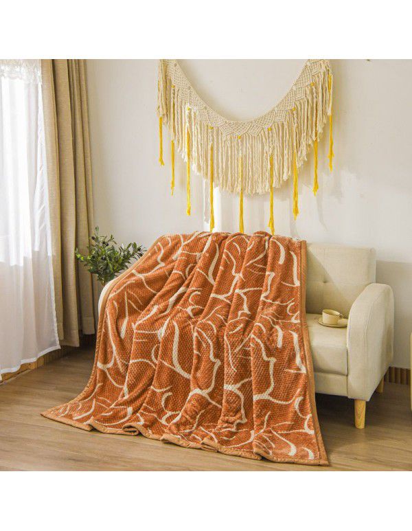 Wholesale of new 400g high gram heavy milk velvet, pineapple lattice double-sided jacquard thickened blanket, nap blanket