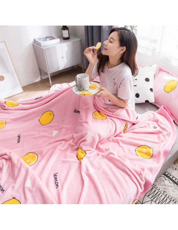 new air-conditioned quilt, double-sided woolen blanket cover, thin blanket covered by two people in summer, sleeping in the office at noon