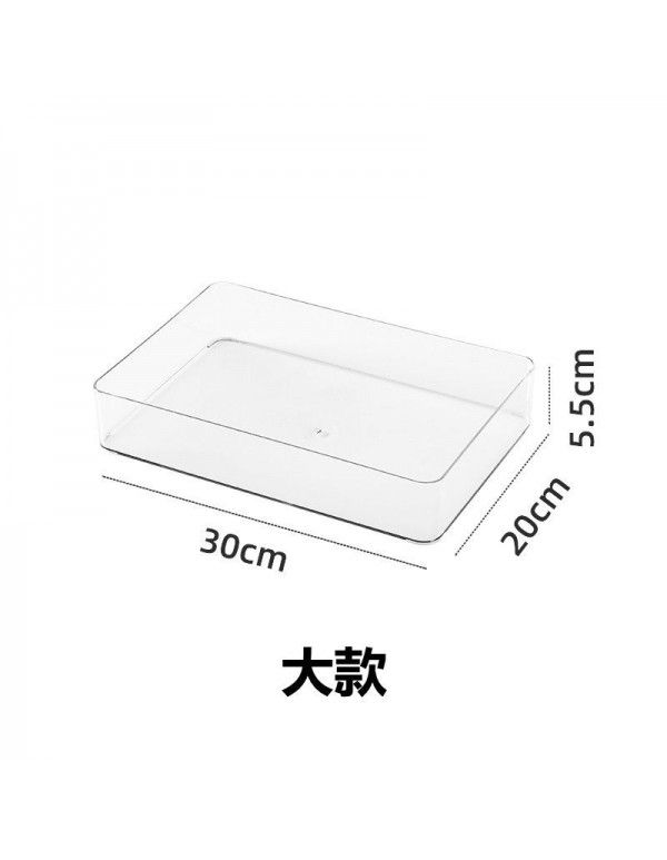 Sorting out small boxes, transparent plastic, compartmentalized artifact, Japanese desktop drawer, storage box, kitchen utensils and stationery