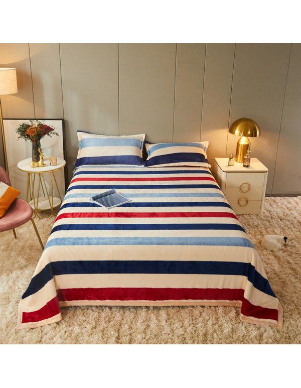 Antarctic thickened marten woolen blanket, double-sided woolen blanket, afternoon nap, air conditioner, vehicle mounted multi-functional woolen blanket, gift wholesale