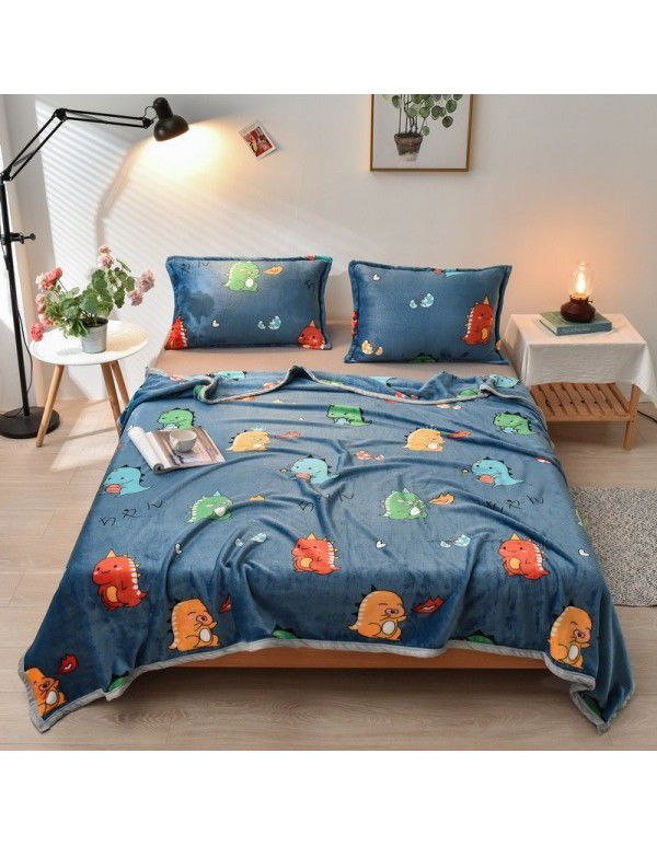 Small blanket leg covering blanket blanket thin summer blanket summer nap blanket blanket winter thickened coral blanket