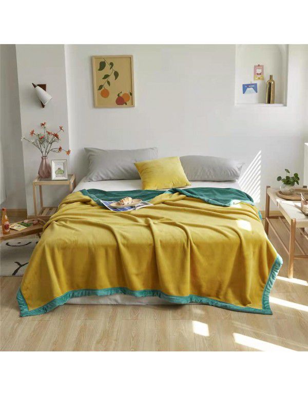 Spot modern simple blanket milk wool blanket flannel blanket winter blanket thickened blanket bed blanket