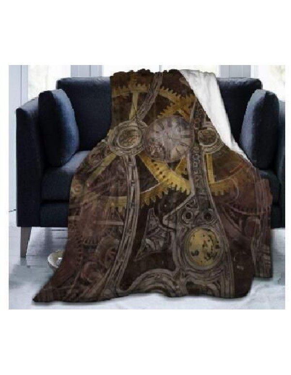 DIY blanket creative autumn and winter warm sofa cover blanket high-definition digital printing double-sided flannel air conditioning blanket