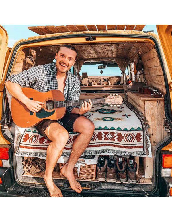 Picnic Blanket Sucre Outdoor Camping Blanket Sofa Blanket Full Cover Multi functional Blanket Bohemian Blanket