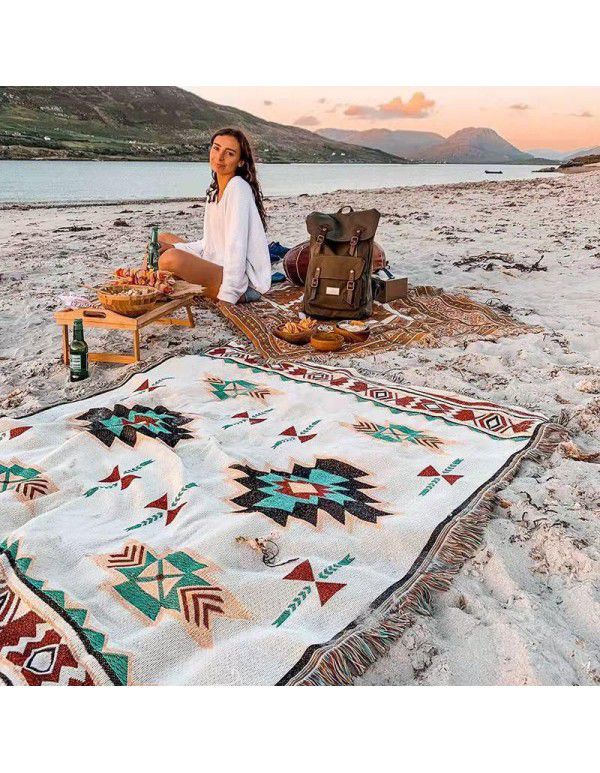 Picnic Blanket Sucre Outdoor Camping Blanket Sofa Blanket Full Cover Multi functional Blanket Bohemian Blanket