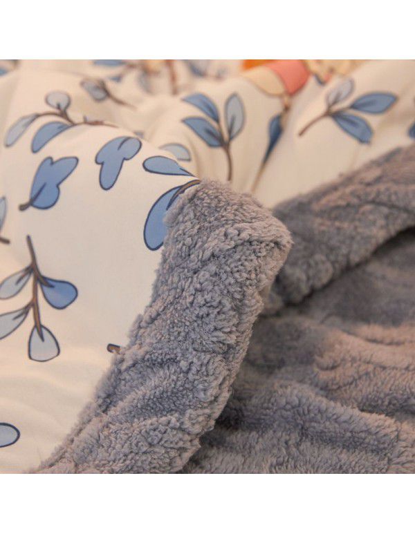Winter jacquard plush thickened blanket Children's blanket Office nap blanket Dormitory double knitted cotton quilt Autumn
