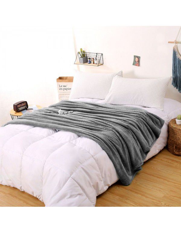 Pure Beibei velvet air conditioning blanket Farai velvet nap blanket coral velvet bed sheet thickening cat scratch proof sofa towel wholesale