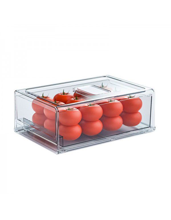 Drawer type refrigerator storage box Wholesale dumpling freezing box Food grade drained beverage egg fresh-keeping box manufacturer