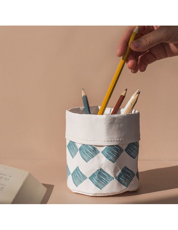 Penholder Female Creative Fashion Korean Small Fresh Storage Box Desktop Decoration Simple Office Penholder Nordic ins