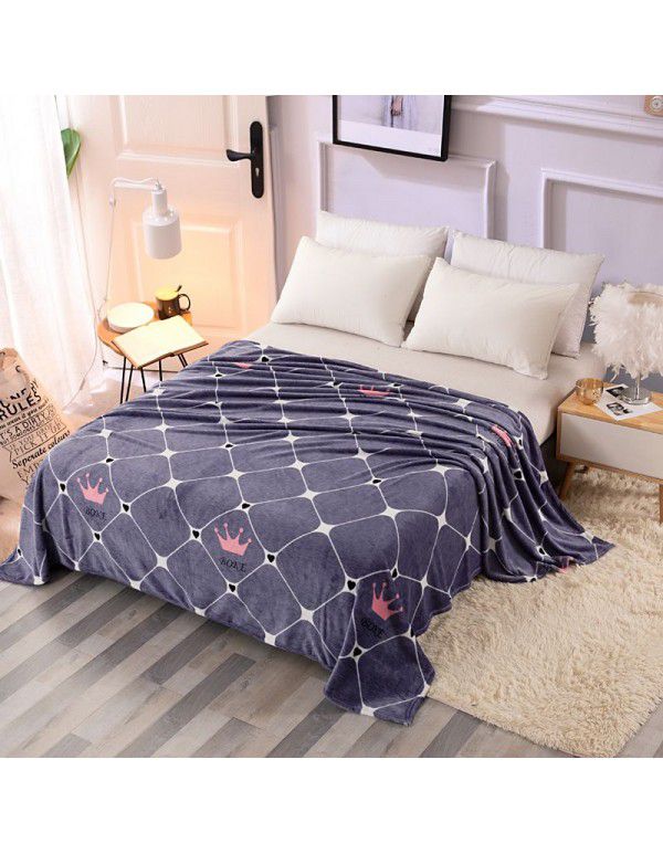 Factory price Wholesale flannel blanket coral wool bed sheet yoga cover blanket flannel gift air conditioning blanket