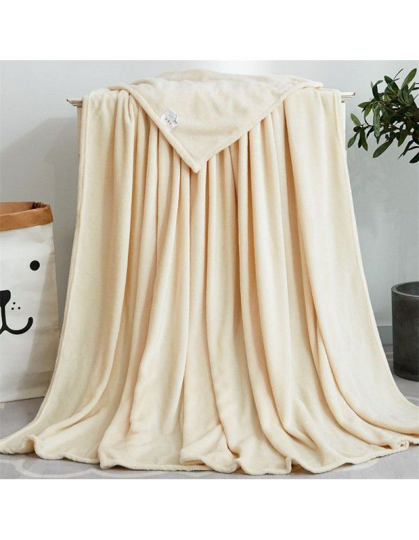 Factory price Wholesale flannel blanket coral wool bed sheet yoga cover blanket flannel gift air conditioning blanket