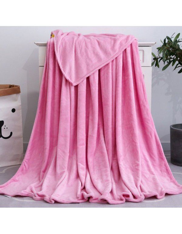 Factory price Wholesale flannel blanket coral wool bed sheet yoga cover blanket flannel gift air conditioning blanket