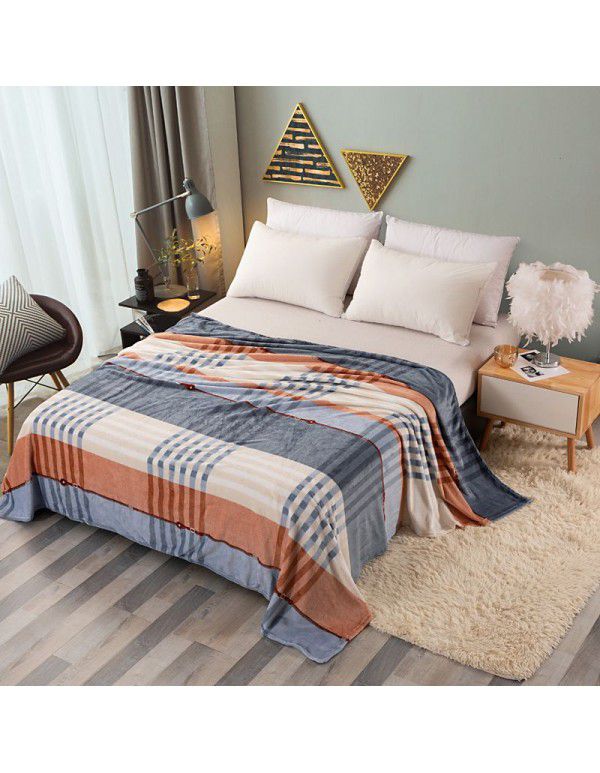 Factory price Wholesale flannel blanket coral wool bed sheet yoga cover blanket flannel gift air conditioning blanket