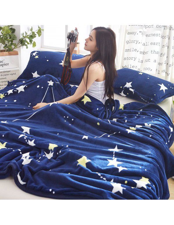 new air-conditioned quilt, double-sided woolen blanket cover, thin blanket covered by two people in summer, sleeping in the office at noon