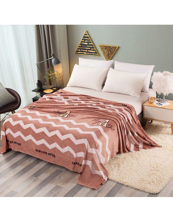 Factory price Wholesale flannel blanket coral wool bed sheet yoga cover blanket flannel gift air conditioning blanket