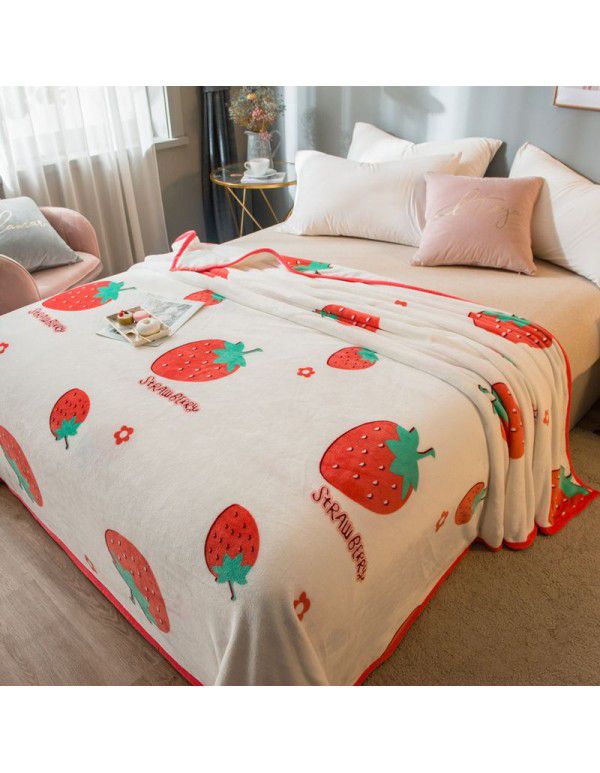new air-conditioned quilt, double-sided woolen blanket cover, thin blanket covered by two people in summer, sleeping in the office at noon