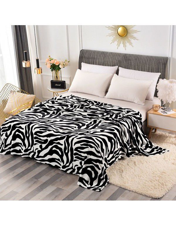 Factory price Wholesale flannel blanket coral wool bed sheet yoga cover blanket flannel gift air conditioning blanket