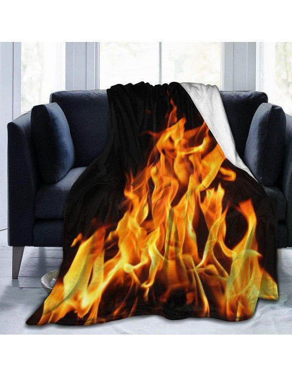 DIY blanket creative autumn and winter warm sofa cover blanket high-definition digital printing double-sided flannel air conditioning blanket