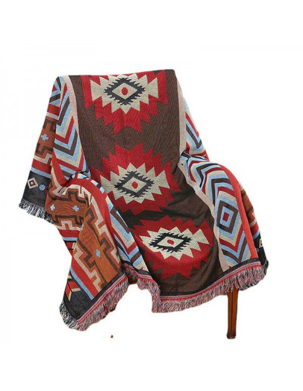 Dulcis Kilim Thread Blanket Office Air conditioning blanket Knitted cotton blanket European style sofa towel can be ordered for wholesale