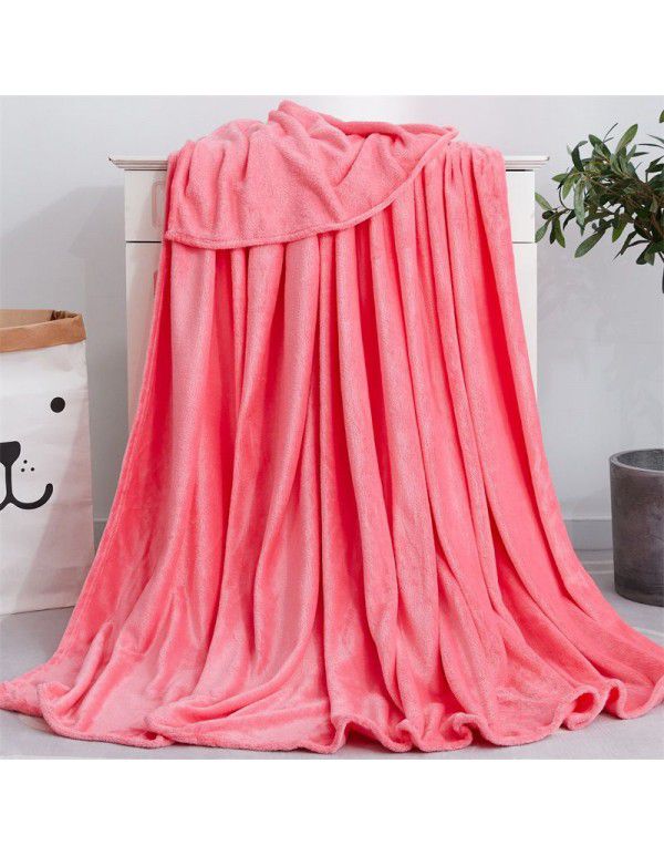Factory price Wholesale flannel blanket coral wool bed sheet yoga cover blanket flannel gift air conditioning blanket