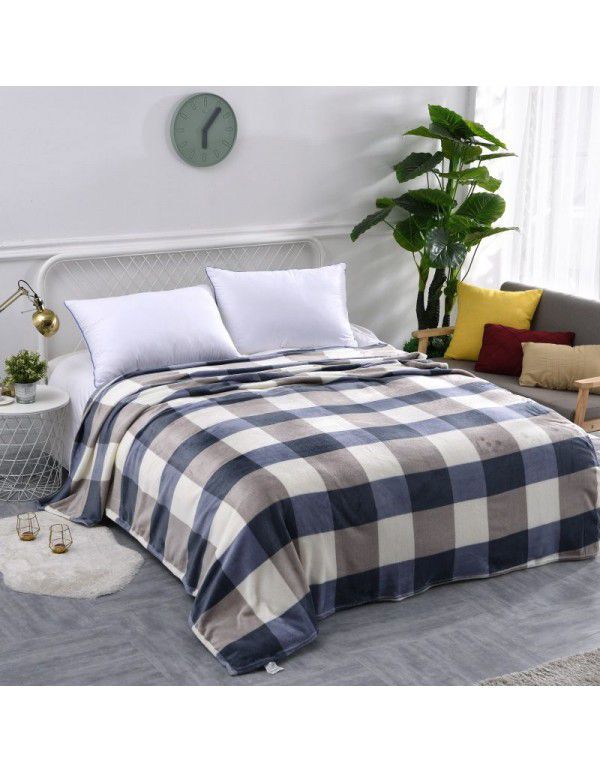 Factory price Wholesale flannel blanket coral wool bed sheet yoga cover blanket flannel gift air conditioning blanket