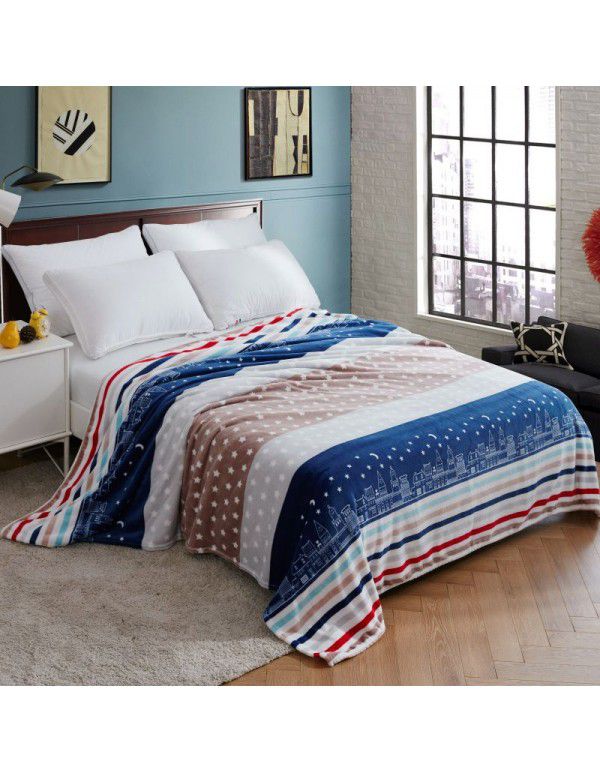 Factory price Wholesale flannel blanket coral wool bed sheet yoga cover blanket flannel gift air conditioning blanket