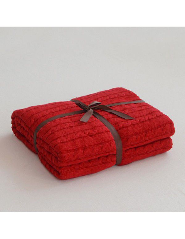 Pure cotton blanket, knitting blanket, blanket, bed tail towel, sofa blanket, office nap blanket, towel, air conditioning blanket, summer and autumn