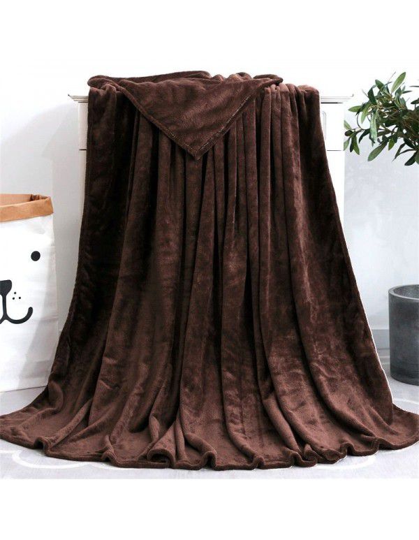 Factory price Wholesale flannel blanket coral wool bed sheet yoga cover blanket flannel gift air conditioning blanket
